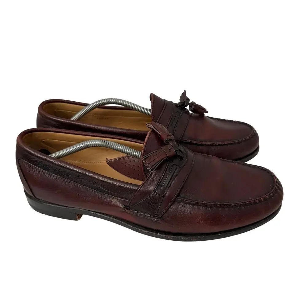 FootJoy Loafers Mens Size 11.5 D Brown Leather Vintage Tassel Dress Made In USA